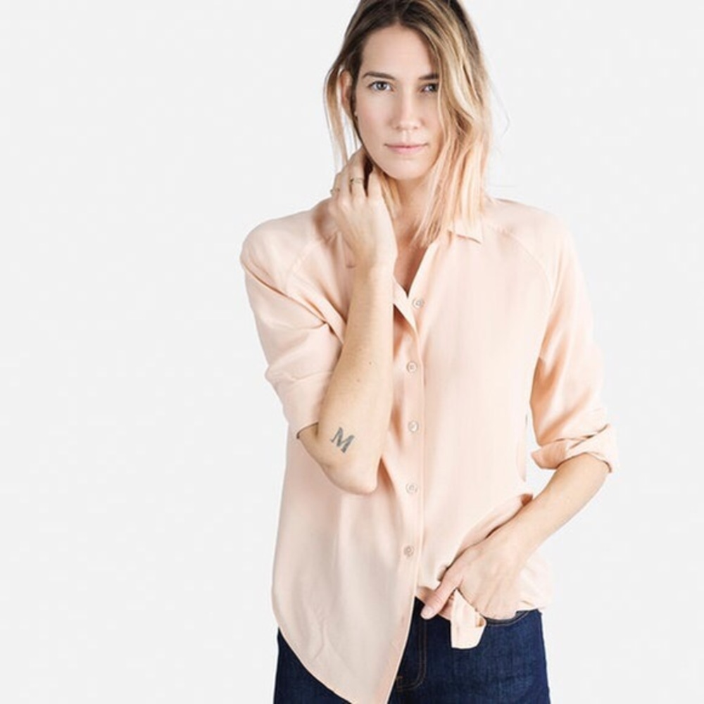 Everlane Silk Round Collar Blouse